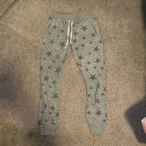 Star print pajama pants